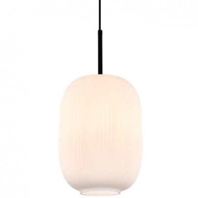 Φωτιστικό Κρεμαστό Μονόφωτο Φ20cm E27 230V Μαύρο 4084-Β